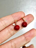 雅倫迪新年紅色耳飾女銀耳釘絕美耳環(huán)2025新款爆款輕奢小眾高級感獨特耳 曬單實(shí)拍圖