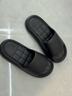 HIPANDA拖鞋男士EVA厚底踩屎感室內居家用防滑耐穿外穿涼拖女 黑色 40-41 曬單實(shí)拍圖