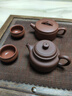 藏壺天下宜興紫砂壺名家純手工原礦紫泥泡茶壺功夫茶具套裝小容量漢瓦壺 一壺兩杯 禮盒套裝 190ml 曬單實(shí)拍圖