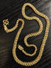 兆亮龍頭黃金項鏈男士足金項鏈泰國鏈寬大霸氣金鏈子送男友生日禮物 龍頭項鏈：42.58克長(cháng)58cm寬6.5mm 曬單實(shí)拍圖
