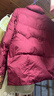 雪中飛羽絨服女短款2025冬季寬松保暖立領(lǐng)90絨外套媽媽裝棗紅色L 曬單實(shí)拍圖