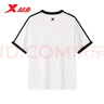 特步（XTEP）情侶男女運動(dòng)短袖夏季冰絲涼感運動(dòng)棉T恤 本白/正黑色 2XL 曬單實(shí)拍圖