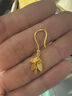 周生生新年永系列黃金耳飾 金葉子足金耳環(huán) 一葉暴富 40535E計價(jià) 3.5克 曬單實(shí)拍圖