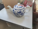 臣埠景德鎮陶瓷大容量耐熱泡茶壺涼水壺 大號高溫青花陶瓷大茶壺 1.8升花開(kāi)富貴 曬單實(shí)拍圖