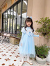 迪士尼（DISNEY）兒童發(fā)光毛衣裙子2026愛(ài)莎公主裙女童秋冬季艾莎蓬蓬紗連衣裙 毛衣裙 100 cm 曬單實(shí)拍圖