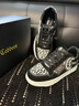 卡賓鞋子男款春季新品豹紋印花男士板鞋百搭厚底增高休閑鞋小眾潮鞋男 黑色 41 【標準皮鞋尺碼】 曬單實(shí)拍圖