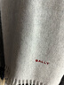 巴利（BALLY）通用厚絨羊毛圍巾 6309640 灰色 200*35【新年禮物】 曬單實(shí)拍圖