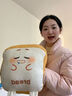 赟婭三合一抱枕午睡毯子辦公室趴枕午休靠枕空調毛絨毯生日新年禮物 微笑吐司抱枕【無(wú)毯子】 曬單實(shí)拍圖