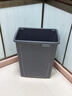 紐仕達垃圾桶無(wú)蓋40L方形黑灰色商用餐飲辦公室家用廚房飯店大號垃圾箱 曬單實(shí)拍圖