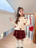 NICKYBABY女童半身裙洋氣冬季2026新款女孩紅色百褶裙秋冬兒童短裙毛呢裙子 4539紅色半身裙【毛呢】 150 cm 曬單實(shí)拍圖