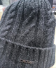 CACUSS帽子男冬季純羊毛毛線(xiàn)帽戶(hù)外保暖針織帽大頭圍套頭冷帽 深灰 曬單實(shí)拍圖