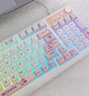 迪士尼（Disney）D98米妮機械手感鍵盤(pán)有線(xiàn)靜音鍵盤(pán)鼠標套裝游戲女生高顏值打字辦公鍵鼠臺式筆記本電腦背光USB外設 D98米妮【RGB光可調+多媒體旋鈕】有線(xiàn)鍵盤(pán) 曬單實(shí)拍圖
