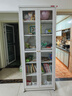 阿格貝貝鋼制書(shū)柜帶玻璃門(mén)防塵書(shū)柜落地一體家用圖書(shū)館書(shū)架收納置儲物柜 鋼化玻璃款 【六層】2米高0.8米寬 曬單實(shí)拍圖
