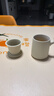 簡(jiǎn)約陶瓷泡茶杯茶水分離杯個(gè)人家用辦公帶蓋過(guò)濾水杯馬克杯子定制 木柄辦公杯【米黃釉】 曬單實(shí)拍圖