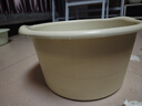 侑家良品 泡腳桶家用洗腳盆塑料兒童足浴盆加厚帶按摩凸點(diǎn) 奶油黃 曬單實(shí)拍圖
