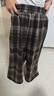 左西女童加絨褲子冬款保暖2025新款兒童復古格紋褲闊腿褲 咖棕格 130 曬單實(shí)拍圖