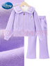 迪士尼女童秋冬套裝女孩運動(dòng)兩件套加絨衣服外套TD4DT002-1香芋紫140 曬單實(shí)拍圖