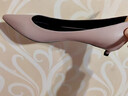 程美美粉紫色軟皮低跟3CM尖頭單鞋女2026年新款皮鞋高跟鞋女細跟小跟鞋 粉紫色 羊紋單鞋 3cm 38 (240mm) 曬單實(shí)拍圖