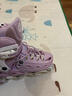 歐歐輪滑鞋兒童溜冰鞋男女童初學(xué)套裝中小學(xué)滑輪滑冰旱冰鞋成人直排輪 紫-八輪全閃+頭盔護具+鋁合金支架 M (適合6-12歲)平時(shí)鞋碼32-36 曬單實(shí)拍圖