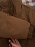 燦圖美式飛行員夾克羽絨棉服男秋冬季加厚棉衣外套cleanfit面包服棉襖 棕色 夾棉加厚 L 曬單實(shí)拍圖