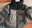 鴨鴨（YAYA）王一博同款320g充絨羽絨服男女短款冬新款零下極寒面包服加厚外套 灰色 男女同款|可拆卸帽 XL 【246g充絨 建議150-170斤】 曬單實(shí)拍圖