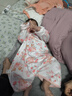 寶寶睡袍四季款純棉男女童長(cháng)袖空調服睡衣嬰兒防踢被家居服睡裙 【無(wú)骨/A類(lèi)/純棉】花影童嬉 120 碼 曬單實(shí)拍圖