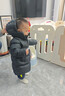 保姆鵝  【風(fēng)墻】?jì)和鸾q服寶寶中長(cháng)款護臉加厚外套保暖童裝[NG2664] 炭黑 100 曬單實(shí)拍圖