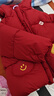 嘟嘟家兒童棉服拜年服冬裝男童棉衣過(guò)年冬款女童棉襖新年寶寶童裝國風(fēng)潮 紅色 120 曬單實(shí)拍圖
