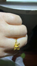 周大福拉絲蝴蝶足金黃金戒指(工費360)約2.85g EOF1449新年禮物 曬單實(shí)拍圖