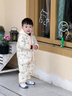 英氏（YEEHOO）兒童羽絨服秋冬納米抗菌輕薄款嬰兒羽絨服連體衣超韌絨 林中雪人 90 cm-充絨量51g-建議1-2歲 曬單實(shí)拍圖