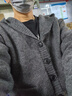 IZEXX高級感開(kāi)衫外套男秋季慵懶風(fēng)寬松百搭連帽針織衫毛衣ZN97深灰L 曬單實(shí)拍圖