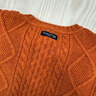 Teenie Weenie Kids小熊童裝25年新款秋冬男女寶寶簡(jiǎn)約百搭絞花針織毛衣 橘色 110 cm 曬單實(shí)拍圖