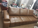 顧家家居（KUKA）【新品】勞倫斯電動(dòng)沙發(fā)床 頭層牛皮大坐深飽滿(mǎn)拉點(diǎn)沙發(fā)客廳6330 【基礎版】 2.9M-三電動(dòng)-咖啡色-柔韌肌理皮 曬單實(shí)拍圖