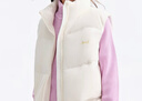 安奈兒童裝女童羽絨馬甲2025冬新款奶糖白140 曬單實(shí)拍圖