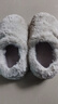 心楠棉拖鞋男冬季2026包跟可外穿室內家居厚底家用保暖毛絨棉鞋踩屎感 灰色40-41【適合39-40的腳】 曬單實(shí)拍圖