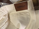 深呼吸DEEP BREATH女裝中線(xiàn)剪接紙感純棉休閑煙管牛仔褲女A100242 白 M (3) 曬單實(shí)拍圖