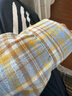 YOOOURTHING美式復古格子襯衫男長(cháng)袖春秋冬加絨加厚寬松情侶百搭休閑襯衣外套 黃格 XL (建議125-145斤) 曬單實(shí)拍圖