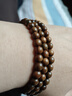 紅良緣天然老綠檀手串多圈108顆佛珠手鏈復古綠檀木手鏈男女士禮物6MM 曬單實(shí)拍圖