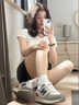 新百倫領(lǐng)盛2026新款情侶運動(dòng)574休閑男鞋百搭時(shí)尚女鞋阿甘鞋N字防滑慢跑鞋 白灰紅 41 曬單實(shí)拍圖