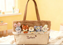 迪士尼（Disney）瘋狂動(dòng)物城萌力全開(kāi)托特包毛絨玩偶單肩包女生生日禮物實(shí)用大容量 曬單實(shí)拍圖