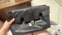 裘真【新年禮物】植鞣羊皮法棍公文包女休閑復古通勤手提單肩包 黑色-羊皮 預售8天 曬單實(shí)拍圖