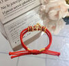 中國黃金（CHINA GOLD）黃金招財生肖馬手繩女款足金高級感手鏈情人節生日禮物送女友老婆 招財福袋生肖馬手繩【紅繩】約0.5g 曬單實(shí)拍圖