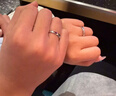 唯一（Winy）情人節禮物女朋友999純銀情侶戒指一對男女款求婚告白生日對戒 曬單實(shí)拍圖