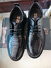 木林森商務(wù)皮鞋男士大頭鞋休閑真皮正裝鞋系帶德比男鞋牛皮厚底上班婚鞋 黑色 41 曬單實(shí)拍圖