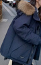 ZOCI短款羽絨服女2025冬季新款加厚保暖派克服女士外套可拆卸帽大毛領(lǐng) 藏青色 M 110-135斤 曬單實(shí)拍圖