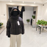 雅鹿短款羽絨服女款2025冬季新款韓版潮流加厚保暖面包服可拆卸帽外套 黑色 M 曬單實(shí)拍圖