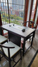 芊梵百恒烏金木陽(yáng)臺茶桌椅組合中式簡(jiǎn)約實(shí)木茶臺辦公室茶幾桌雙層小茶桌 1.2米濕泡桌+1圈椅+2月牙椅 曬單實(shí)拍圖