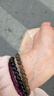九華山綠檀木手串黑曜石轉運珠佛珠五行缺補木水雙圈手串中式疊戴手鏈女 黑曜石＋綠檀木雙圈手鏈6mm*60顆 曬單實(shí)拍圖