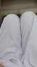 冀衡護士褲白色夏季薄款松緊腰女加大碼醫師白大褂護士服冬季工作褲子 白色四季厚款松緊腰 L （110-130斤） 曬單實(shí)拍圖