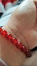 普陀山紅瑪瑙手串水晶瑪瑙手鏈轉運珠情侶生日禮物 曬單實(shí)拍圖